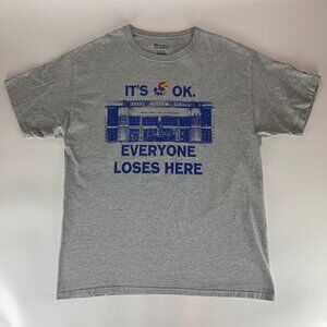 Kansas Jayhawks Gray Champion Allen Field House Short Sleeve Shirt Mens Large